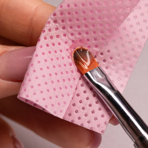 Staleks Expert dust-free perforated cotton pads for nails, pink, 400 pcs