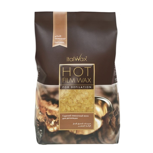 Cire dure en pastilles à basse température ItalWax Natural Film Wax pour épilation sans bande, 500 g