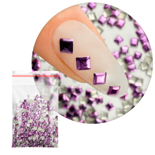 ShinePins smooth studs, rhinestones, nail decorations, square, large, NTN Premium No. 8, 5g