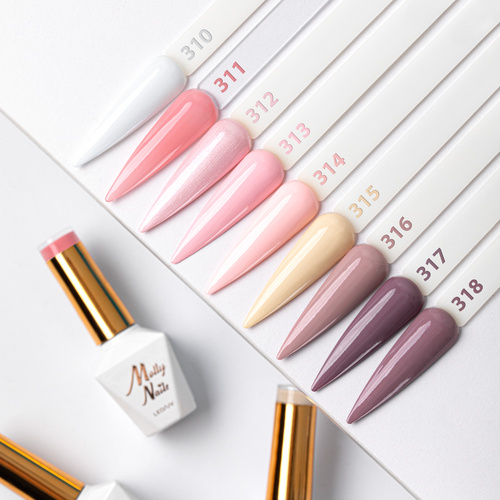 5+1 безкоштовно Гібридний лак LED/UV Gel Polish Business Class № 317 Deep Taupe MollyNails без HEMA/Di-HEMA 8 г + каталог відтінків коричневих кольорів БЕЗКОШТОВНО