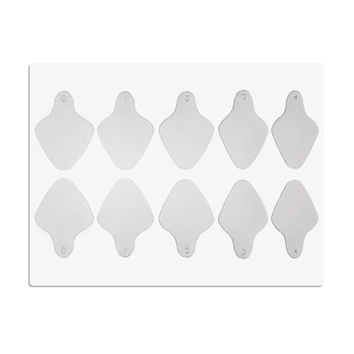 Stampi autoadesivi in silicone per Dual Form, forma ovale corta ST012-2 MollyLac, 24 pezzi