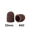 Capuchones abrasivos para pedicura con interior de algodón, 10 mm, grano 60, marrones, AlleMed, 10 unidades
