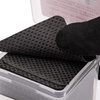 Dust-free perforated cotton pads for nails, black, 5x5 cm, 200 pcs