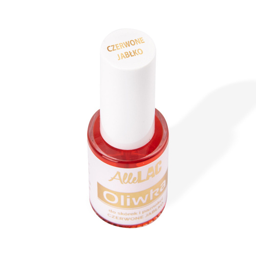 Olio per cuticole e unghie con pennellino AlleLac al profumo di mela rossa, 7 ml