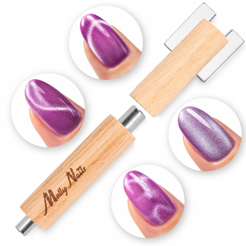 Magnet-Magnetisierer für „Cat Eye“ 3-in-1 von MollyNails, braun
