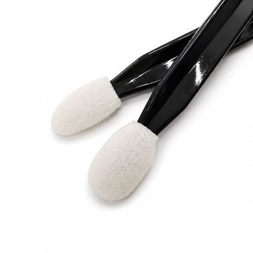 Applicatore a forma di marionetta bifacciale per ombretti e polveri, bianco, 6,2 cm, 10 pezzi