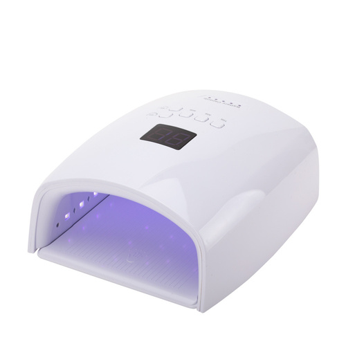 Lampe à ongles portable à batterie double UV/LED 48 W « No Name » pour vernis hybrides, gels et acrylogels, blanche, modèle S10