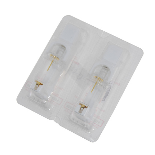 Kolczyki Studex System 75 błyszczący biały dysk oprawa złota Nr 7523-3704
