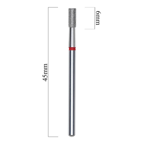 Frez diamentowy walec czerwony Staleks Expert 2,5/6mm