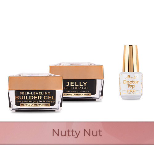 PRO MATCH SYSTEM 2+1 Nutty Nut: 2 гелі LED/UV по 50 г: Jelly&SelfLeveling; + Doctor Top 15 г БЕЗКОШТОВНО