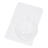 Silicone stamp for plates with a scraper, 8x5 cm, and a protective cap, transparent ergonomic casing