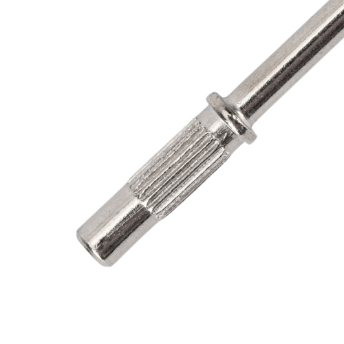 Eje de acero para capuchones abrasivos de 38 mm, plateado y liso
