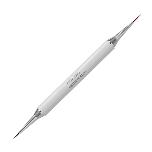 Staleks EXCLUSIVE Double-Sided Decorating Brush, 7 mm and 12 mm