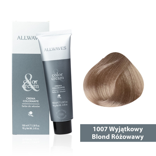 Tinte para el cabello Allwaves Cream Color rubio rosado especial 1007 100 ml