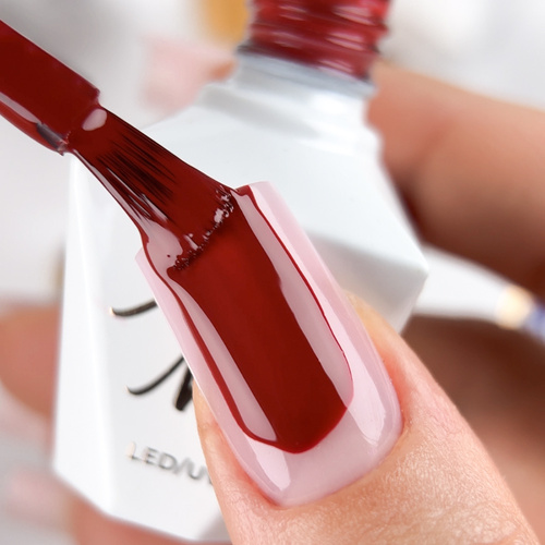 Lakier hybrydowy LED/UV Gel Polish The Trend Edit Nr 301 Burgundy Edit MollyNails HEMA/Di-HEMA Free 8g+ Wzornik GRATIS