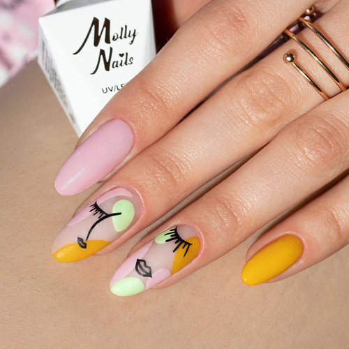 Lakier hybrydowy Molly Nails Fancy Fashion Mint Cocktail HEMA/Di-HEMA Free 8g Nr 337