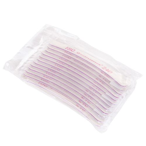 Lima de uñas Paquete seguro Allepaznokcie banana violeta medio 180/240 CU-04 Mejor calidad