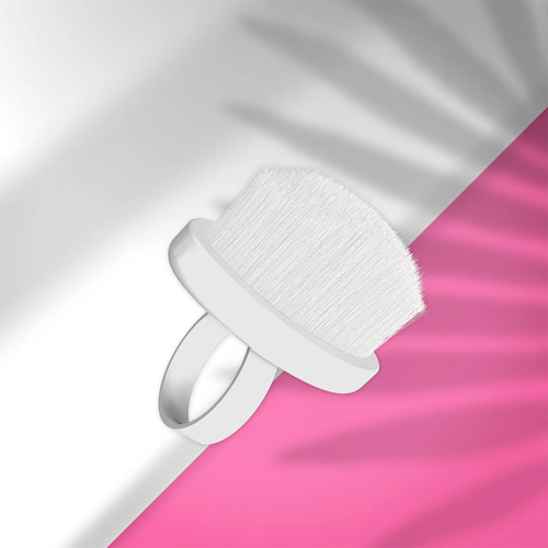 Spazzolino per manicure e polvere, piccolo, nero, 10 pezzi