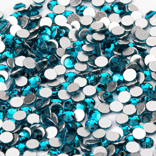 Скляні стрази для нігтів SS10 Blue Zircon, приблизно 50 шт.