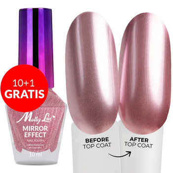 10+1gratis Lakier klasyczny MollyLac Mirror efekt lustrzany/metaliczny Nr 05 10 ml