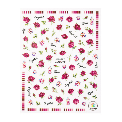 Adhesivos para uñas: flores y rosas CA-461