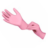Diamante Disposable Nitrile Diagnostic and Protective Gloves, Size S, Pink, 100 pieces