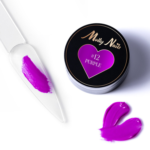 10+1gratis Pasta do zdobień ProArt Paste Molly Nails Purple HEMA/Di-HEMA Free 5g Nr 12