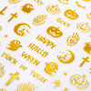 Adesivi per unghie sottili autoadesivi Halloween R233 dorati