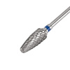 Fresa de carburo cónica redonda azul mediana