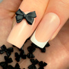 Décorations pour ongles : nœuds 3D Molly Nails, noirs, 100 pièces