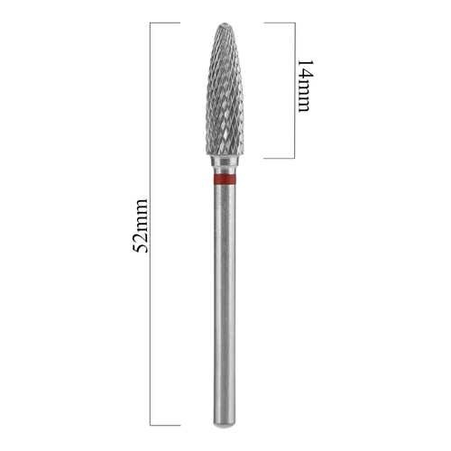 Frez z węglika spiekanego stożek okrągły czerwony Staleks Pro Expert 4/14mm