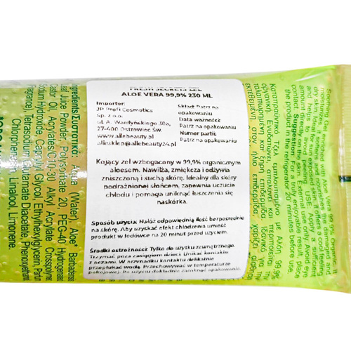 Gel de aloe vera 99,9 % Fresh Secrets 230 ml