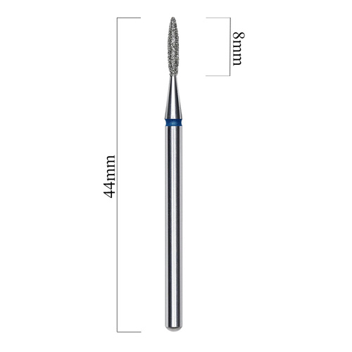 Fresa de diamante de punta afilada azul Staleks Expert 1,6/8 mm