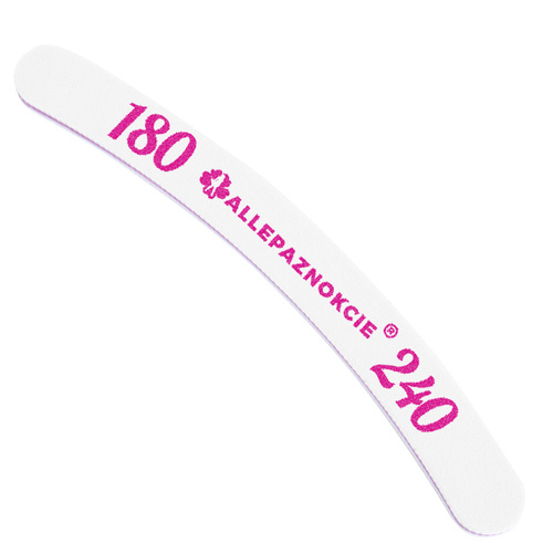 Нігтьова пилка Безпечний пакет Allepaznokcie банан фіолетовий засіб 180/240 CU-04 Найкраща якість
