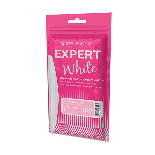 Wymienne pilniki na bazie miękkiej łódka półksiężyc Staleks Pro Expert 40 180 grit 30 szt