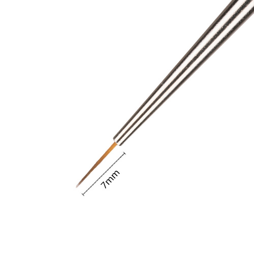 Pędzelek do zdobień żelu paint żelu hybrydy Line Art długość włosia 7mm 4U Monika Mielniczuk