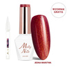 Smalto ibrido LED/UV Gel Polish La Vie en Rouge n. 323 Glow & Passion MollyNails senza HEMA/Di-HEMA 8 g + campionario di glitter in OMAGGIO