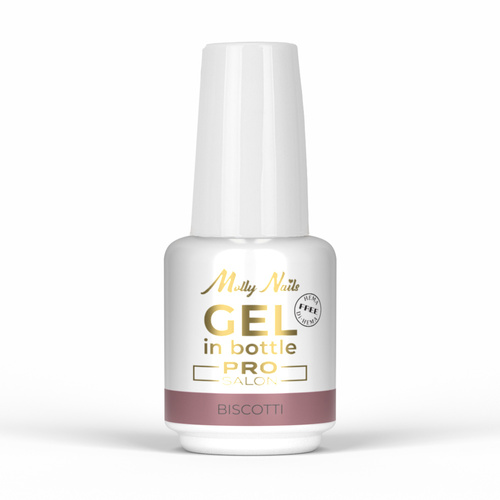Формуючий гель у флаконі з пензликом Gel in Bottle Molly Nails Pro Salon Biscotti без HEMA/Di-HEMA, 15 г