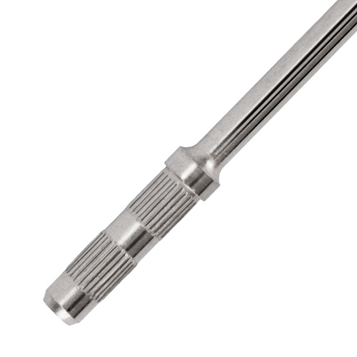 Perno portante in acciaio per cappucci abrasivi da 38 mm, color argento, con dentellature