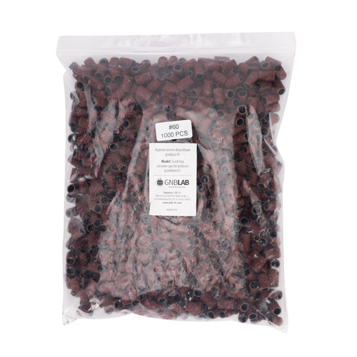 Capuchons pour manucure et pédicure, mandrins, embouts abrasifs, cylindre de 6 mm, grain 60, marron, 1 000 pièces