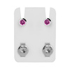 Studex Plus Earrings with Pink Zirconia in a Solid Silver Setting (r)