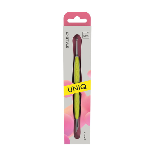 Gummy manicure hoof file with silicone handle Staleks Uniq 11 TYPE 2 slanted hoof file and ring