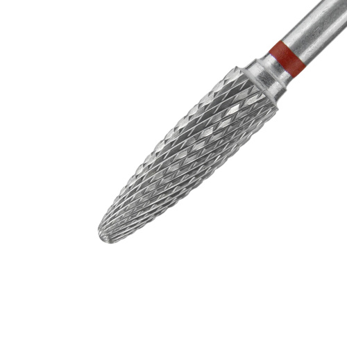 Carbide bur, round cone, red, Staleks Pro Expert 4/14 mm