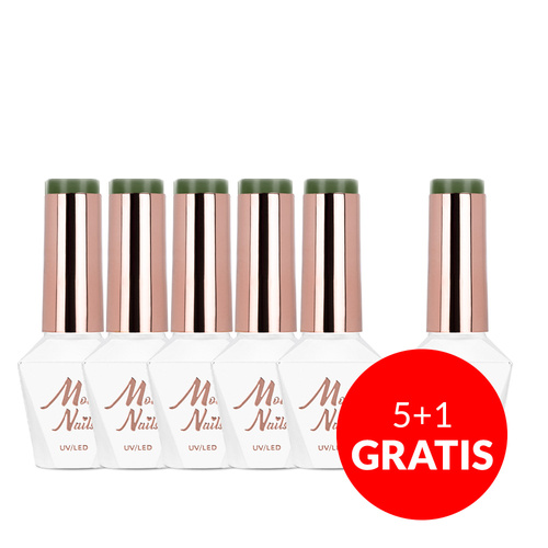 5+1 Free LED/UV Gel Polish The Trend Edit No. 304 Evergreen MollyNails HEMA/Di-HEMA Free 8g+ FREE Color Chart