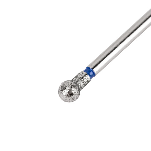 Fresa de diamante esférica de 4 mm, azul, de grano medio
