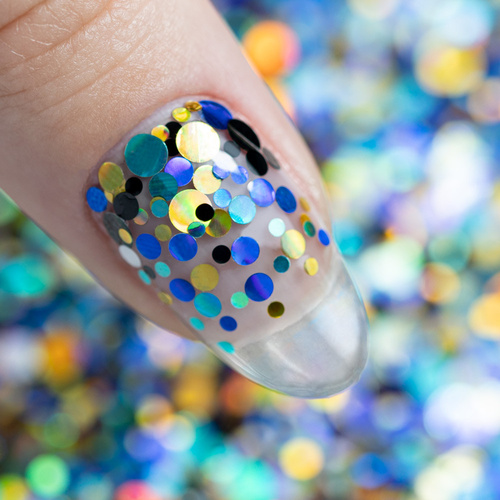 Kolorowa ozdoba do paznokci Pop-Up! Piegi Confetti Dropsy Kropki Kółeczka Princess Nails Nr 10 20g