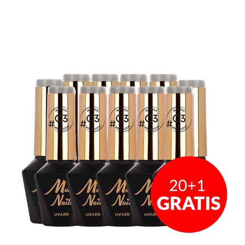 20 + 1 gratis: Molly Nails Classic Hybridlack von Monika Mielniczuk, HEMA/Di-HEMA-frei, 8 g, Nr. C3