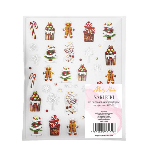 Adesivi natalizi per unghie Molly Nails SW0-42