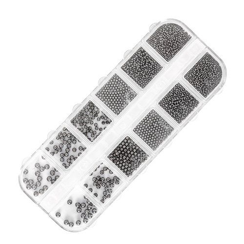 Kasetka z ozdobami bulion Molly Nails czarny black 1000 sztuk