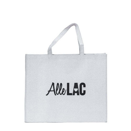 AlleLac silver shopping bag